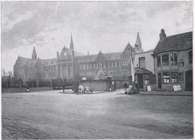 St. Paul's School with the old 'Red Cow,' Hammersmith